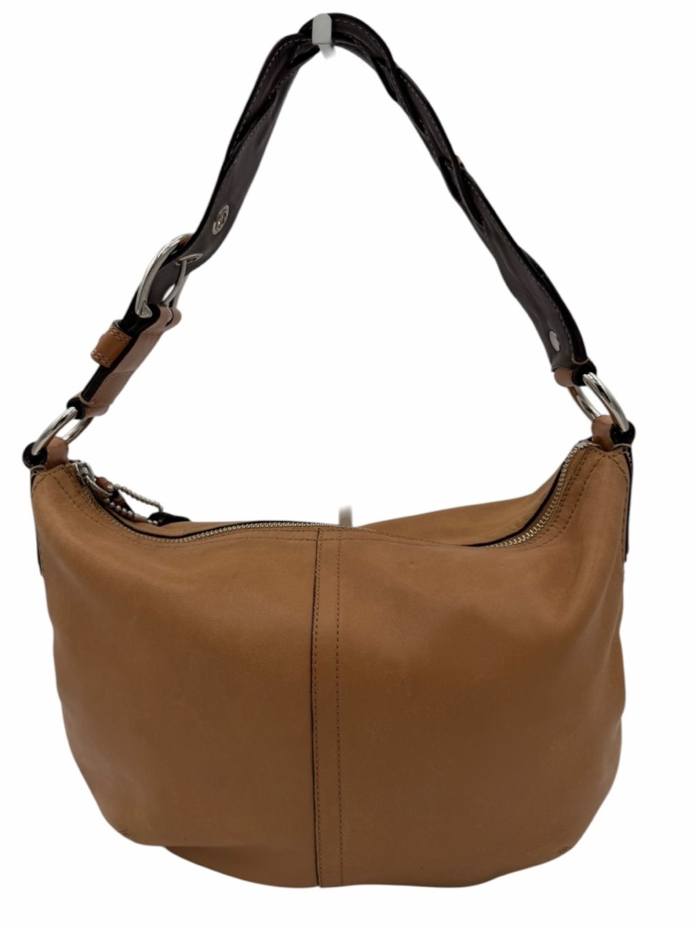 Coach Soho Leather Hobo Bag F13107 Brown Cognac Zip Top Shoulder Y2K - Picture 2 of 15